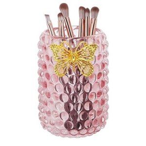 Glass Makeup Brush Holder - Cosmetic Brush Organizer - Office Pen/Pencil Holder